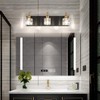 PRESDE Modern Black Bathroom Vanity Light Fixtures Over Mirror LED