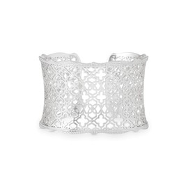 Kendra Scott Candice Cuff Bracelet for Women in Filigree, Fashion Jewelry, Rhodium-Plated
