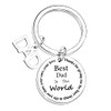 Nfyxcaz Dad Keychain Best Dad In The World Keyring Gifts