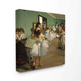 Stupell Industries Degas The Dance Class Ballet Classical Painting Oversized Stretched Canvas Wall Art by Edgar Degas, 24 x 1.5 x 24, Multi-Color