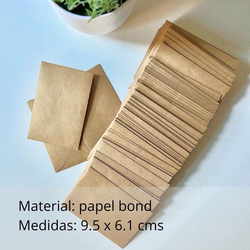 Sobres Dorados para Tarjetas de Regalo, 9,5 x 6,1 cm,