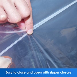 HygiCare Reclosable Storage Bags, 20 Gallon, 12 Count, 3mil Thick, Heavy Duty, Easy to Use with Carry Handle, Reusable, 24""x32", Perfect for Bedding, Clothes, Travel and Moving