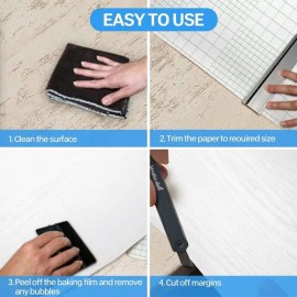 Papel Autoadhesivo De Pvc De Vetas De Madera De 45x1000cm                                                                                             