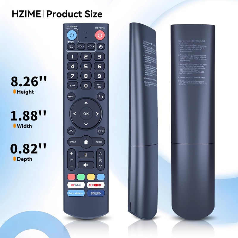 HZIME Replacement Voice Remote Control Compatible for vSeeBox V3 Pro,
