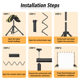 Forlogic Backdrop Stand 10x7.5ft(WxH), Heavy Duty Adjustable Photo Back Drop Stand kit, Suitable for Party, Photography, Weddings