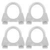 Set of 4 U Bracket Pipe Clamps M8 x 36