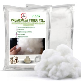SK CHUMRA Premium Polyester Fiber Fill - High Resilience Stuffing for Pillows, Couch Cushions, Plush Toys, DIY Crafts & Pet Beds – Made in USA, Safe for Kids & Pets, Washable & Durable (1, Pounds)