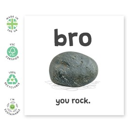Central 23 Brother Birthday Card Funny - Bro You Rock! - Happy Birthday Cards For Brothers - Funny Greeting Cards And Envelopes - Thank You, Appreciation Gifts For Him - Comes With Fun Stickers