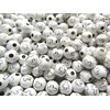 500pcs Silver Cross Acrylic Beads Round Beads 8mm White Craft