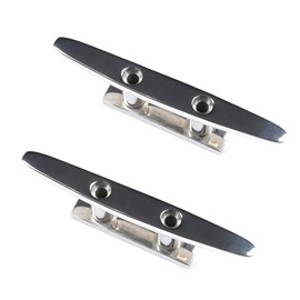 Thorn Mooring Boat Dock Cleat Marine Stainless Steel Flat Top 2 Holes (4-in,2-Pack)