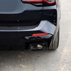 2pcs Gloss Black Car Tail Exhaust Pipe Cover Trim Stainless