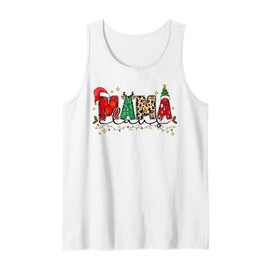 Cute Mama Claus Christmas Family Matching Pajamas Funny Xmas Tank Top