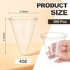 Roshtia 300 Pcs Plastic Cone Cups Disposable Plastic Shaved Ice