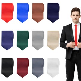 Yuanan 12 PCS Ties for Men - Elegant Mens Ties Set for Formal Occasions, Weddings, Business - Corbatas para Hombres Elegantes