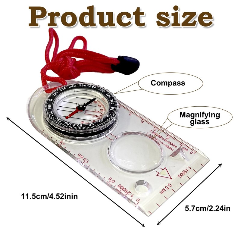 Compass Navigation Tool – Portable Hiking with Lanyard for Outdoor