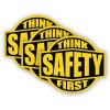Unbranded/Generic 3pcs - Think Safety First Hard Hat Stickers Helmet