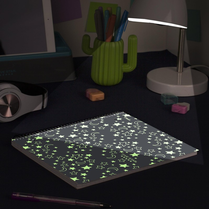 Five Star Spiral Notebook + Study App, 1 Subject, Wide