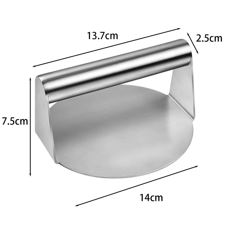 ZONADAH Hamburger Meat Press with Handle 5.5 Inch Stainless Steel