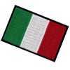 EmbTao Italy Flag Embroidered Patch Italian Fastener Hook & Loop