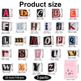Giantree 156PCS Vintage Letter Stickers, Self Adhesive Waterproof Vinyl Letter Stickers, DIY Scrapbook Stickers for Sign Mailboxes Travel Case Decor Scrap Booking Art Craft