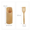 Relaxdays Kitchen Utensils Set of 6 Cooking Spoons, Spatulas, Barbecue