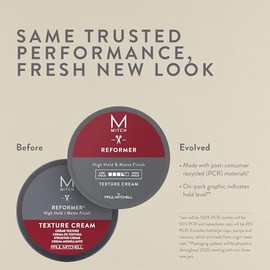 MITCH by Paul Mitchell Reformer Crema Texturizante, Para Hombre, Fijacin Alta, Acabado Mate, Para Todo Tipo de Cabello, Especialmente Cabello Fino a  