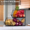 2 Tier Stackable Wire Basket-Kitchen Counter, Pantry Organization and Storage