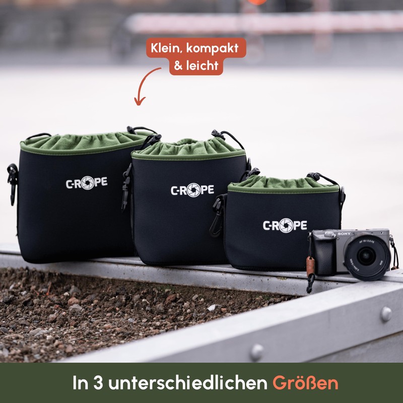 C-Rope Neoprene Camera Bag, Neoprene Pouch with Fleece Lining, Water