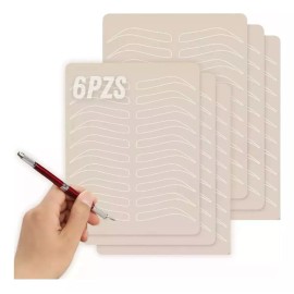 Mafab 6 Piel Sintética Práctica Microblading Diseño Ceja Sin Tinta