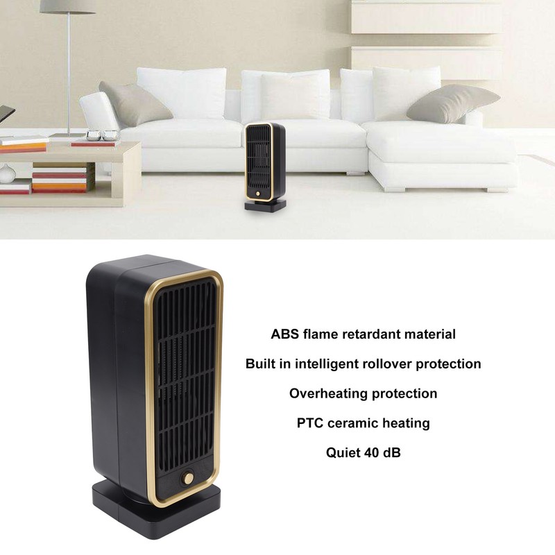 Space Heater Overheating Protection PTC Ceramic Heating Quiet 40dB Flame