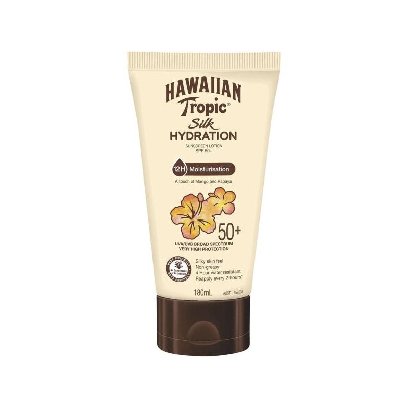 Hawaiian/Tropic/Silk/Sunscreen/Lotion/SPF50/180ml/2Pcs