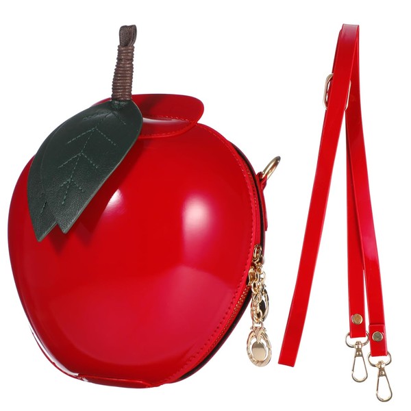 WATIIFUFU 1 x Apple Shape Shoulder Bag for Girls, Red