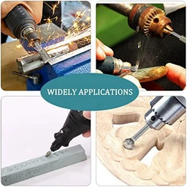 Stone Carving Set Diamond Burr Bits,60PCS Polishing Kits Rotary Tools Accessories with 1/8 Inch for Carving