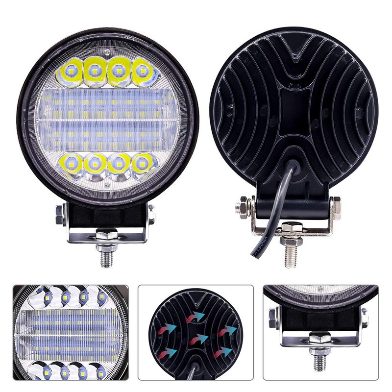 Aoling LED Work Light, 12V 24V with Blue Squid Ring,