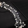 Teyglen Wedding Rhinestones Pearl Headband With Comb Bridal Flower Crystal
