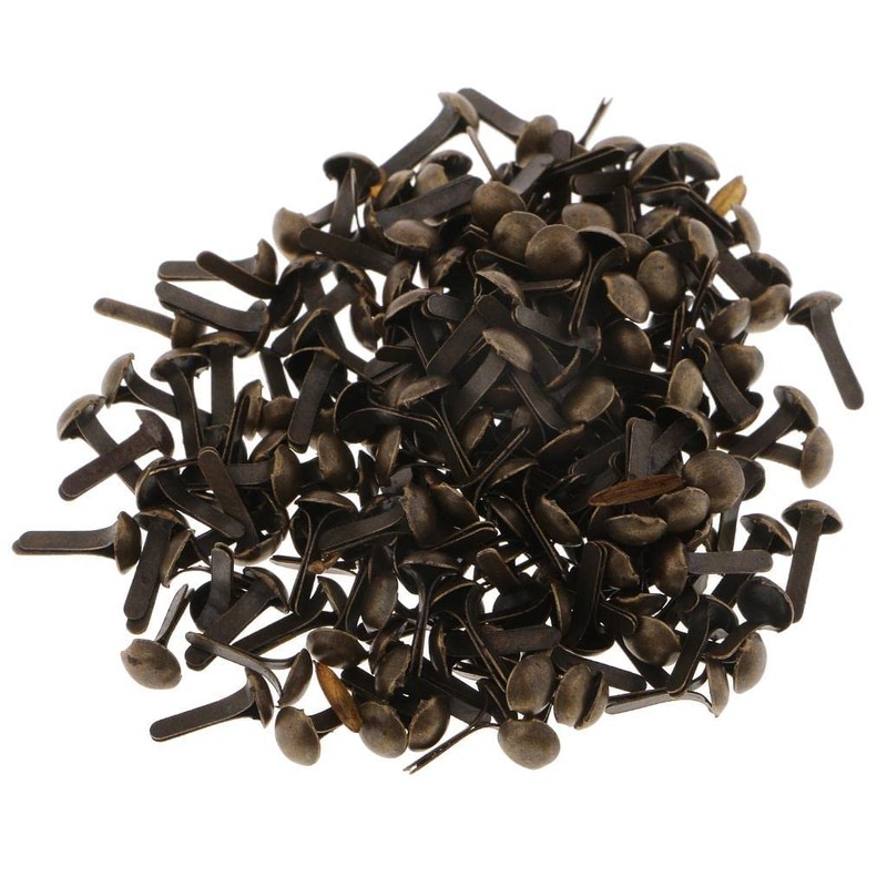 zalati Split Pins 200 Pieces Metal Paper Fasteners Round Head