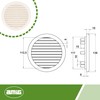 Amig - Round plastic ventilation grille with mosquito net, ventilation