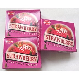 HEM Incense Strawberry Cone Set of 3