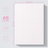 Fantastino A5 Notepad Squared Pink-Pink - Pack of 5, 250