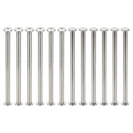 PATIKIL 24 Sets Chicago Screws, 5x90mm(DxH) Chicago Screws Phillips Binding Post Screw Bolts Leather Rivets 304 Stainless Steel Fasteners for Leather Belt Scrapbook Photo Albums, Silver