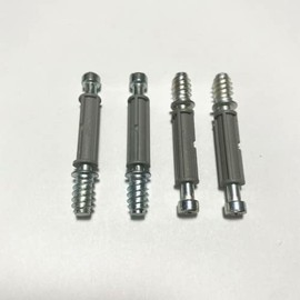 Part # 112996 (4 Pack) Cam Lock Screws Fasteners Bolts for IKEA Furniture Hardware Replacement, Silver