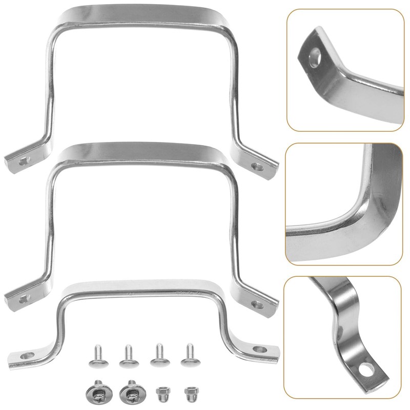 Kichvoe 1 Set Stainless Steel Pot Handles Replacement Metal Pot