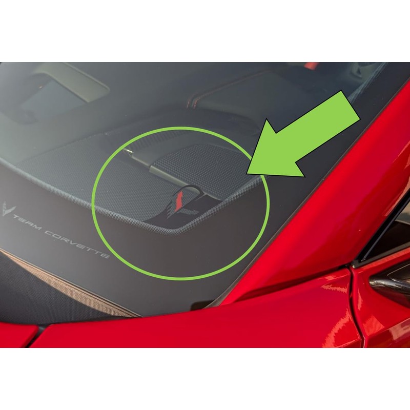 C8 Corvette Corner Skull Decals Windshield Accent Stickers Fits 2020-24