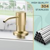 FORIOUS Brushed Gold Soap Dispenser for Kitchen Sink with 500ML/18OZ