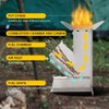 Outdoor Collapsible Wood Burning Stove Detachable Portable Stainless Steel Rocket