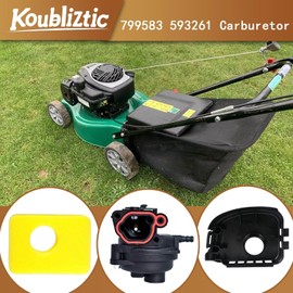 11A-020W765 Carburetor with Air Filter & Cover for Bolens 21" 140cc Lawn Mower 11A-B0BL765 Compatible with Briggs & Stratton 300E 450E 500E 550E 550EX 08P500 08P502 09P602 09P702 Series Engines