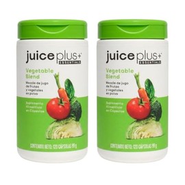 JuicePlus+ | Kit 2 Vegetable Blend | Mezcla de Jugo de Frutas y Vegetales en Polvo | Con Brócoli, Perejil, Espinaca, Zanahoria y Tomate | Suplemento Alimenticio 240 Cápsulas
