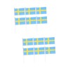 Tofficu 2sets Mini Sweden Flag on Stick Handheld Flags for