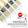 Nicholas Jack Professional Paint Brushes Decorating Set 5 Pure Synthetic