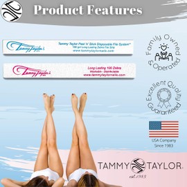 Tammy Taylor Long Lasting Zebra File 100g | Perfect for Shaping & Filing Rough, Bumpy Nails to a Smooth Finish (Small)